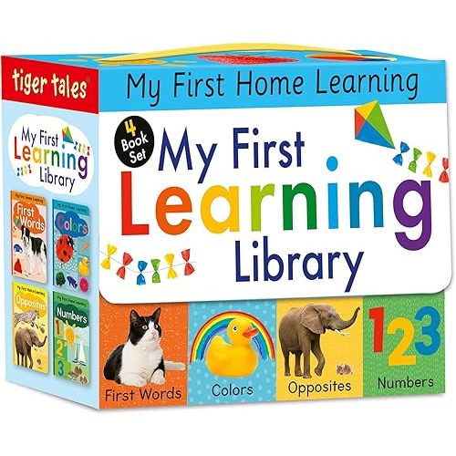 My First Learning Library 4-Book Boxed Set: Includes First Words, Colors, Opposites, and Numbers (My First Home Learning) Board book – October 5, 2021