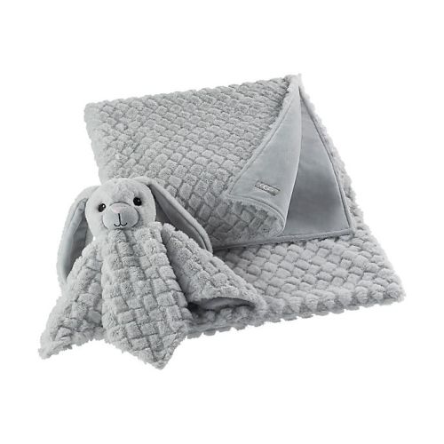 UGG® 2-Piece Popcorn Fur Lovey and Blanket Gift Set in  - Glacier Gray