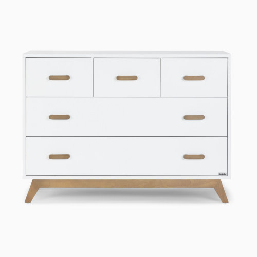 dadada Soho 5-Drawer Dresser - White/Walnut