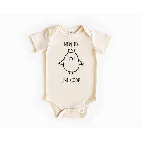 New to the Coop Baby Bodysuit, Chicken Announcement Gift, Baby Shower Gift, Baby Outfit, Cute baby Clothing