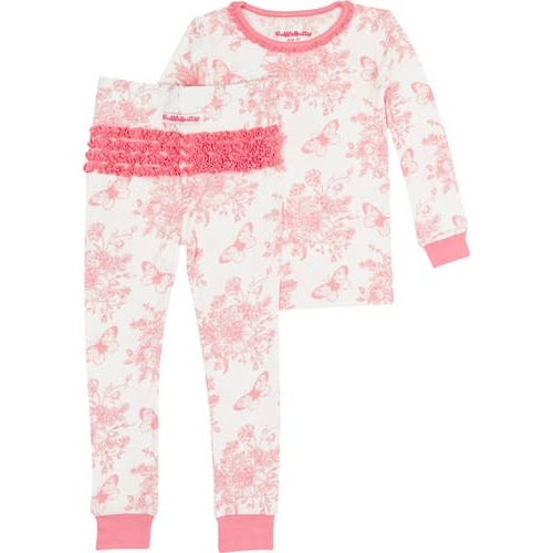 SoftSnooze Toddler Girls Ruffle Pajamas, 18-24M