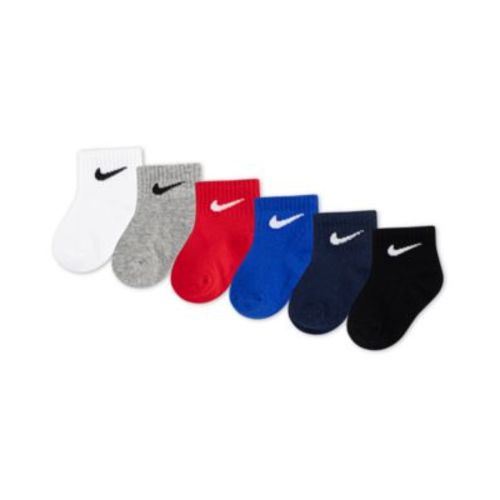 Baby and Toddler Boys or Girls Swoosh Ankle Socks, Pack of 6