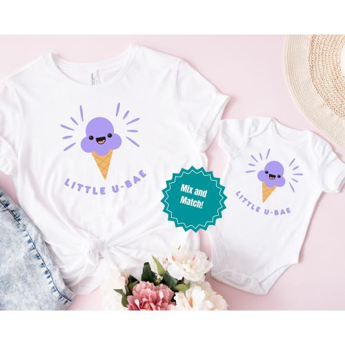 ube bodysuit for baby funny filipino bodysuit asian baby ube ice cream shirt matching family food bodysuit baby announcement
