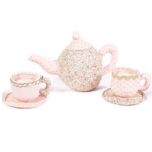 Floral Stuffed Toy Tea Set