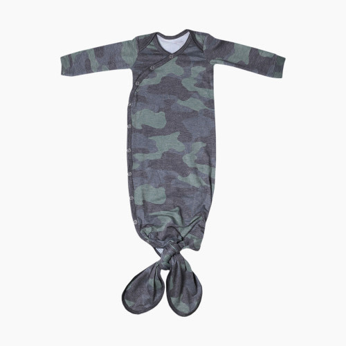 Copper Pearl Printed Knotted Gown - Hunter, 0-4 M