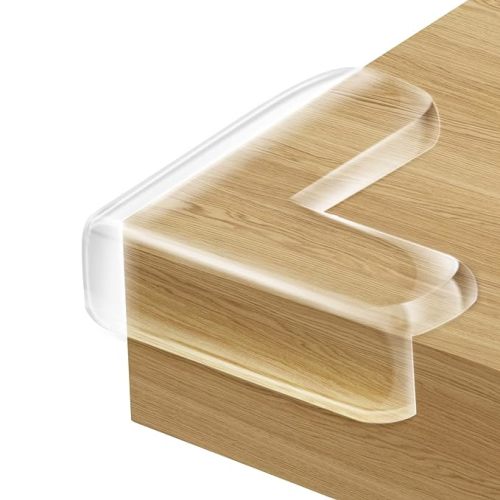 Corner Guards (32 Pack) Clear Corner Protectors High Resistant Adhesive Gel Best Baby Proof Corner Guards Stop Child Head Injuries Tables, Furniture & Sharp Corners Baby Proofing (L-Shaped) - L Shaped