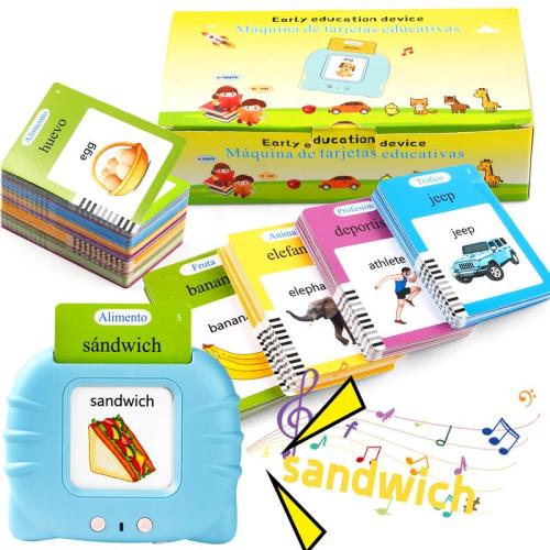 English & Spanish Bilingual Talking Flash Cards Toy for Kids - TikTok Shop
