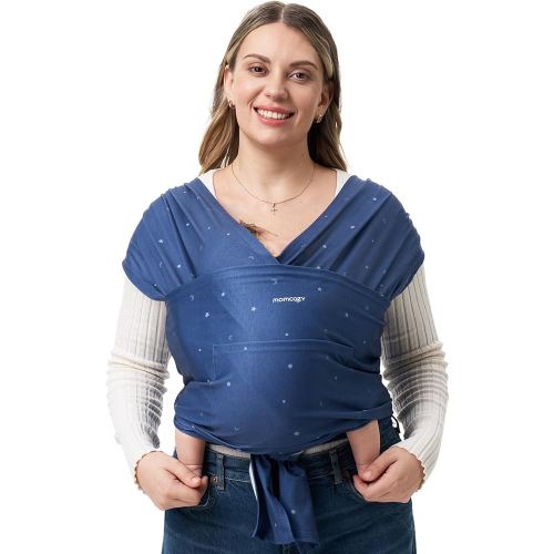 Momcozy Baby Wrap Carrier, Ergonomic Infant Slings for Newborn to Toddler 8-35 lbs, Adjustable Baby Wrap for Adult Fits Sizes XXS-XXL, Easy to Wear Baby Carriers, Starry Sky
