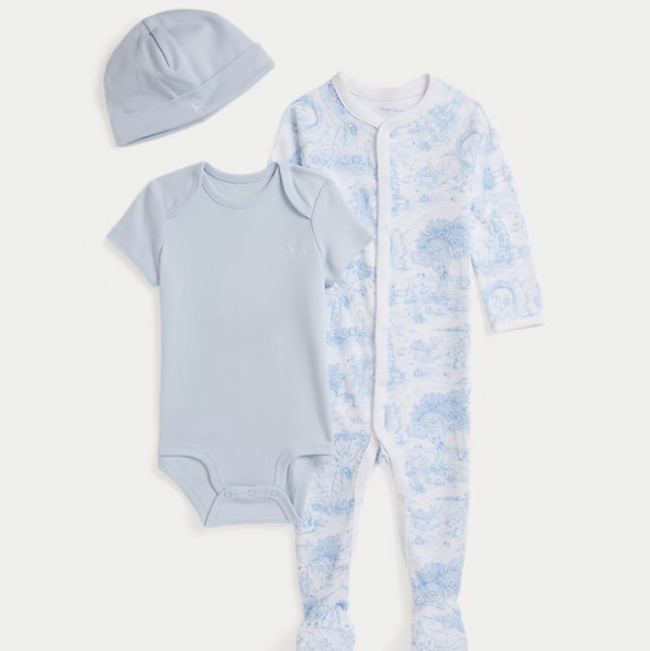 Toile Cotton 3-Piece Gift Set