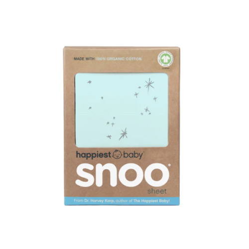 100% Organic Baby Bassinet Sheets for SNOO – Happiest Baby - Teal Planets