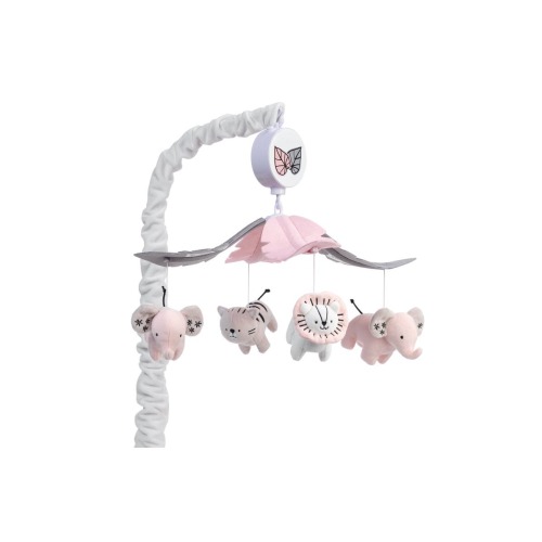 Happy Jungle Musical Baby Crib Mobile Safari Animals Soother Toy