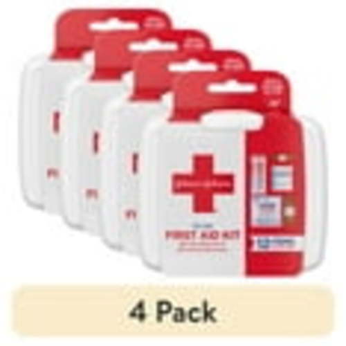 (4 pack) Johnson & Johnson First Aid To Go Portable Mini Travel Kit, 12 pieces
