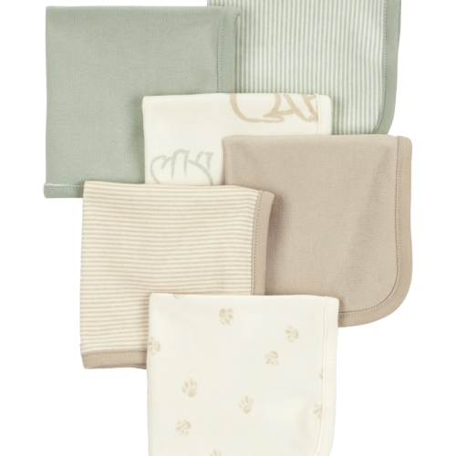 Ivory/Khaki Baby 6-Pack Wash Cloths | Carter’s Oshkosh Canada