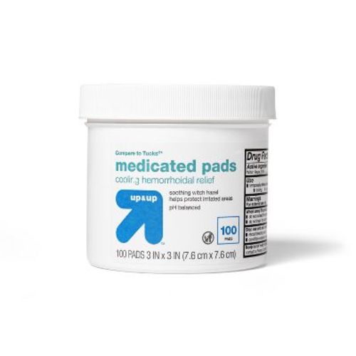 Medicated Hemorrhoidal Pads - 100ct - Up&up™