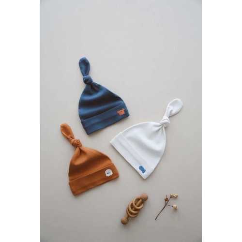 100% Organic Cotton Baby Hats 3-Pack - Premium Quality Soft Ribbed Knot Beanies for Newborns & Infants | Perfect Baby Shower Gift Set