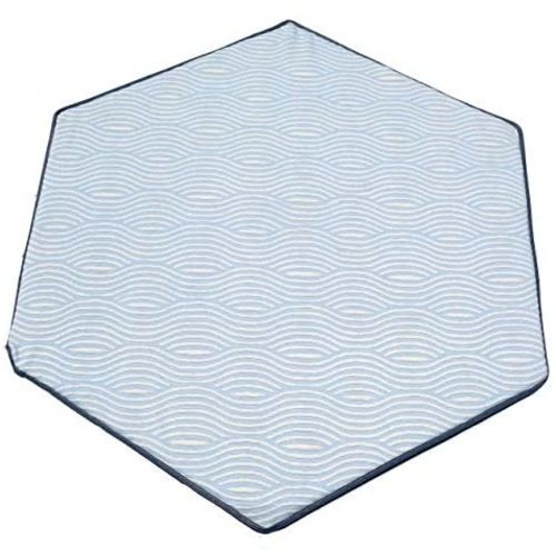 POP 'N GO Hexagon Playpen Mat Cover - Compatible with POP 'N GO Play Yard Mattress - Whimsical Waves