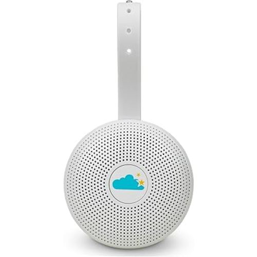 Yogasleep Hushh+ Portable White Noise Machine for Baby, 20 Soothing Natural Sounds, Amber Night Light, Wireless Charging & Speaker, Compact Size, Noise Canceling for Better Sleep & Nursery Must Have