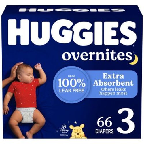 Huggies Overnites Disposable Diapers - Size 3 - 66ct