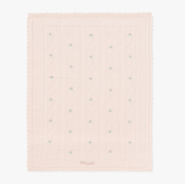 Bria Hammel Rose Pointelle Baby Blanket