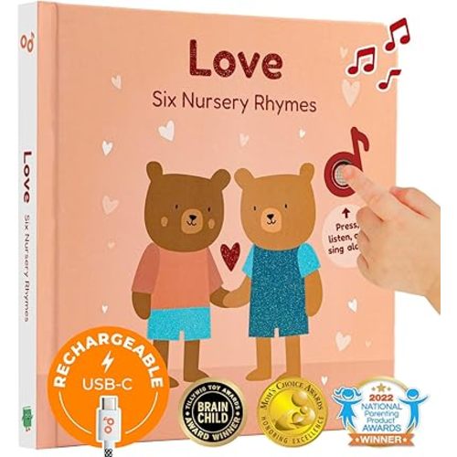 Cali's Books Love Nursery Rhymes Musical Book USB-C Rechargeable
