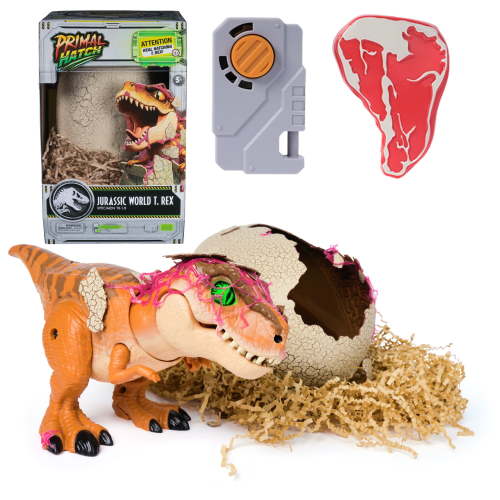 Jurassic World Primal Hatch T-Rex, Interactive Dinosaur Toy for Kids Ages 5 and up