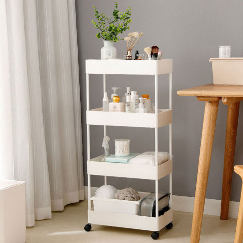 ZeroLife 4 Tier Slim Storage Cart Mobile Shelving Unit Organizer Slide Out Storage Rolling Utility Cart Tower Rack For Kitchen Bathroom Laundry Narrow Places & Reviews | Wayfair