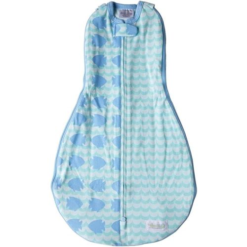 Woombie Grow with Me Swaddle, Age 0-9 Months - color Fishy