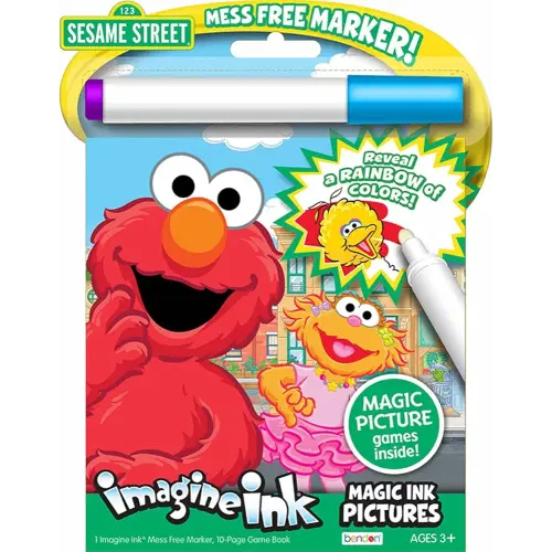Bendon Sesame Street Elmo Imagine Ink Magic Ink Pictures and Game Book with Mess Free Marker