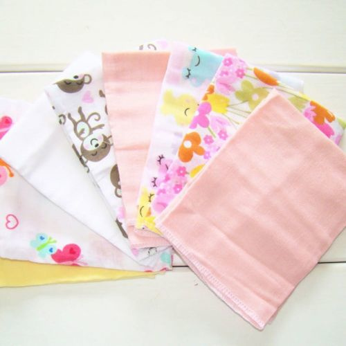 8 Pack Baby Burp Cloths for Girls, Triple Layer, 100% Organic Cotton, Soft and Absorbent Towels, Burping Rags for Newborns Baby Shower Gift Set
