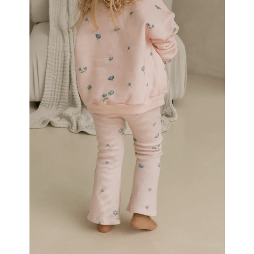 RIBBED FLARES - BELLE FLEUR BLUSH