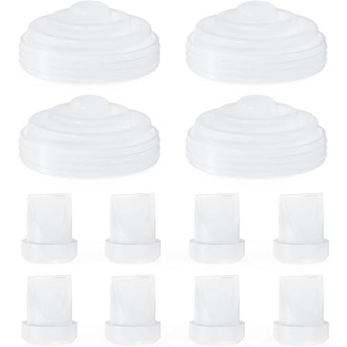 Hranio 12PCS Breast Pump Parts, Duckbill Valves Compatible with Momcozy m5 Replacement Parts Momcozy Breast Pump Accessories Mom Cozy m5 Replacement Parts 8PCS Duckbill Valves 4PCS Silicone Diaphragm