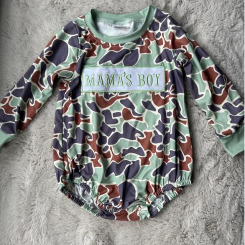 Camo Embroidered Mamas Boy - Preorder