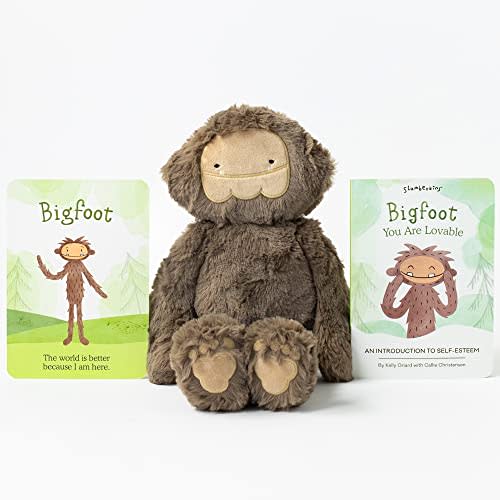 Slumberkins 14" Bigfoot Kin & Board Book Set | Soft Plush Toy for Ages 0+ | Enhances Self-Esteem & Positive Relationships