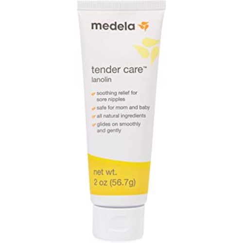 Medela, Tender Care, Lanolin Nipple Cream for Breastfeeding, All-Natural Nipple Cream, Tender Care Lanolin, Offers Soothing Protection, Hypoallergenic, All-Natural Ingredients, 100% Safe, 2 oz. Tube