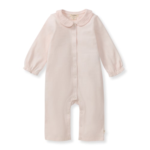 Muslin Collar Baby Girl Pink Jumpsuit – Burt's Bees Baby