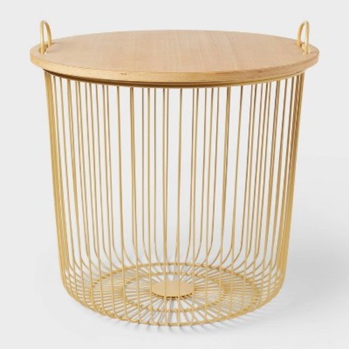 Wire Kids' Storage Floor Bin Gold - Pillowfort™