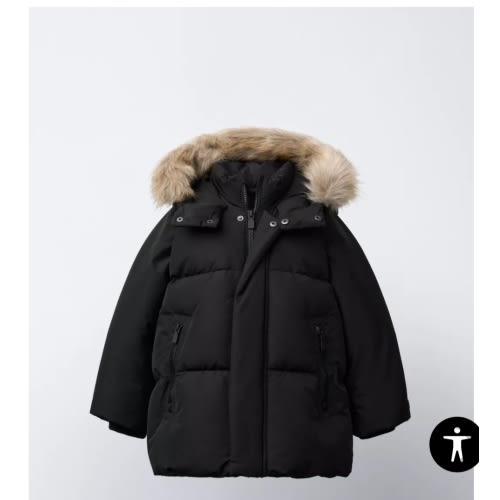LONG FEATHER AND DOWN WATER REPELLENT AND WIND RESISTANT PUFFER COAT - Black | ZARA United States
