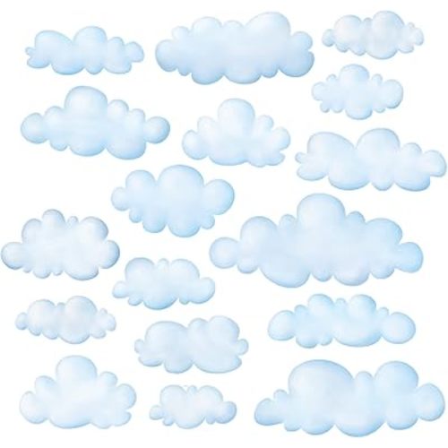 DECOWALL DS-8030 Clouds Kids Wall Stickers Wall Decals Peel and Stick Removable Wall Stickers for Kids Nursery Bedroom Living Room (Small)