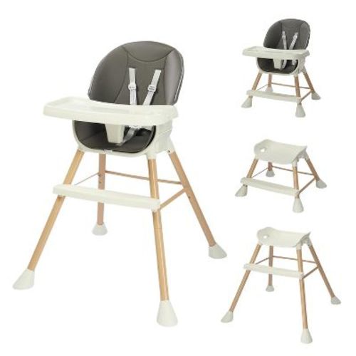JOYMOR 5 in 1 Convertible Baby High Chair, Highchair for Babies and Toddlers, Easy Clean, Infant Highchair with Removable Tray & 5-Point Harness