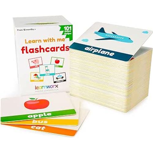 Amazon.com: LearnWorx 101 Baby Flash Cards - Award Winning - First Words - Learn Objects, Numbers & Play Games - Toddler Learning Educational Toys (Age 1-3) : Toys & Games
