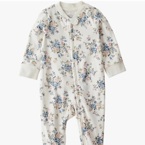 little planet by carter's Baby Sleep and Play made with Organic Cotton, Floral, NB