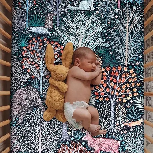 Soft Fitted Crib Sheet, Stretchy and Breathable Toddler Crib Sheet for Boys and Girls, Fits Standard Crib and Toddler Mattress (Jungle Animals)