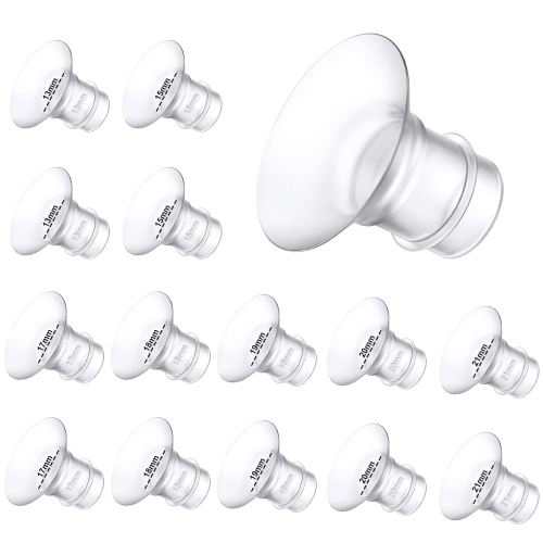 Flange Insert 13/15/17/18/19/20/21mm 14PCS,Compatible with Momcozy S12 pro/S9 pro/S12/S9/Medela/Spectra/Bellaaby/TSRETE etc 24mm Shields/Flanges,Reduce 24mm Tunnel Down to Other Size