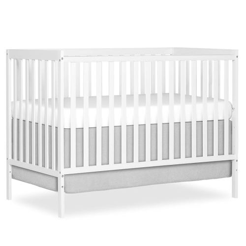 Dream On Me Synergy 5-in-1 Convertible Crib in White, Greenguard Gold Certified, JPMA Certified, 3 Mattress Height Settings, Classic Nursery Furniture