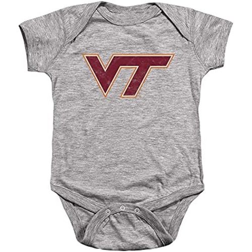 Virginia Tech Official Distressed Primary Unisex Infant Snap Suit for Baby