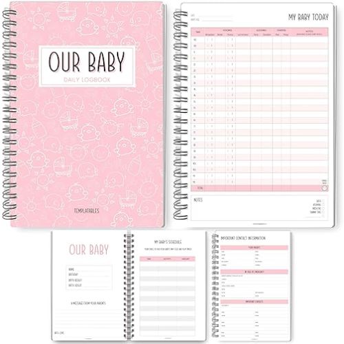 Baby Daily Logbook | Track Sleep, Feeds, Diapers, & More | Simple, Easy Routine Builder for New Parents | A5 (Pink)