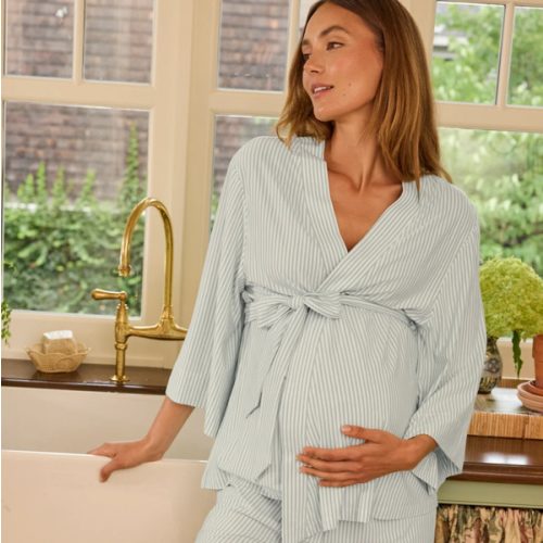 LAKE | Women | DreamModal Pajamas | Fog Maternity Kimono Bundle | Medium