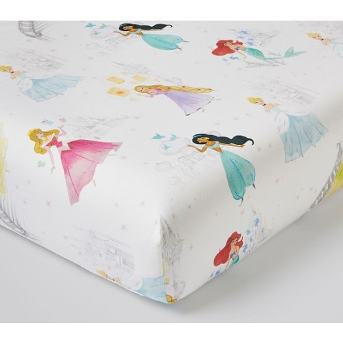 Disney Princess Organic Crib Fitted Sheet | Pottery Barn Kids