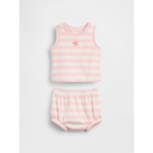 Baby Towel Terry Stripe Outfit Set