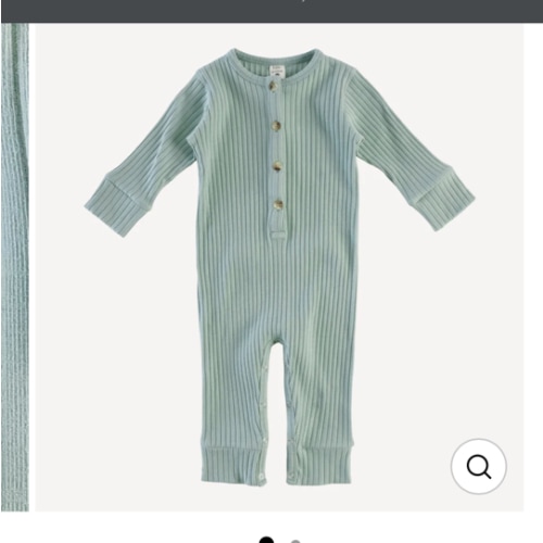 long sleeve sport union suit | jadeite | organic cotton wide rib